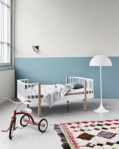 Oliver Furniture Letto Junior linea Wood, Quercia, 90x160 cm - Struttura modulare e trasformabile Letti Trasformabili