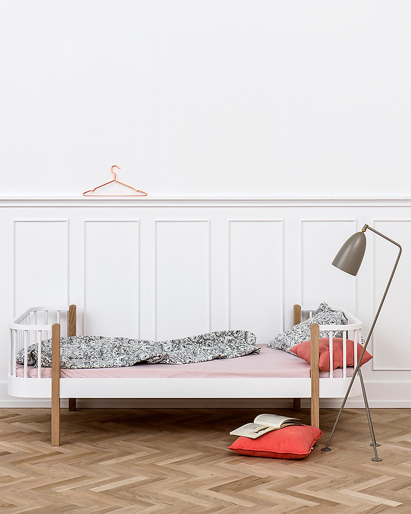 Oliver furniture letto singolo in legno linea wood, quercia ...