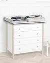Oliver Furniture Nursery Top per Cassettiera linea Wood, Bianco - Trasforma la tua cassettiera in fasciatoio! Fasciatoi