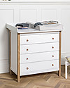 Oliver Furniture Nursery Top per Cassettiera linea Wood, Bianco - Trasforma la tua cassettiera in fasciatoio! Fasciatoi