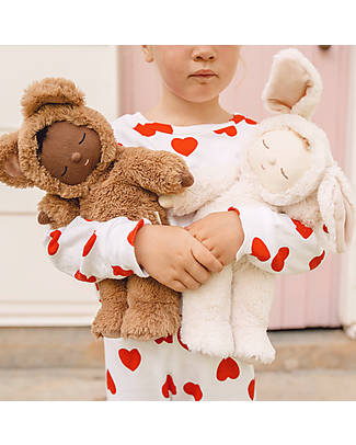 Olli Ella Bambola Cozy Dinkum - Bunny Moppet - 44 cm - 100% Cotone - Soft Beige Bambole