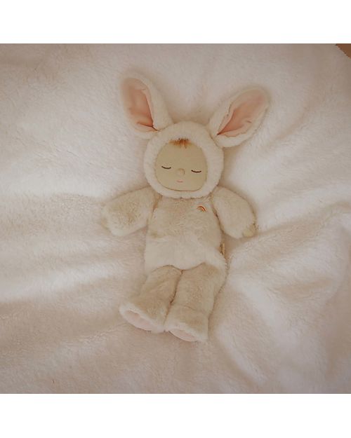 Olli Ella Bambola Cozy Dinkum - Bunny Moppet - 44 cm - 100% Cotone - Soft Beige Bambole