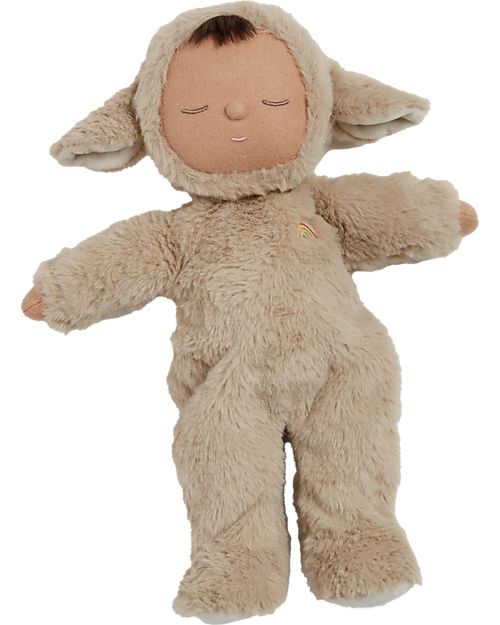Olli Ella Bambola Cozy Dinkum - Lamby Pip - 35 cm - 100% Cotone - Grigio Caldo Bambole