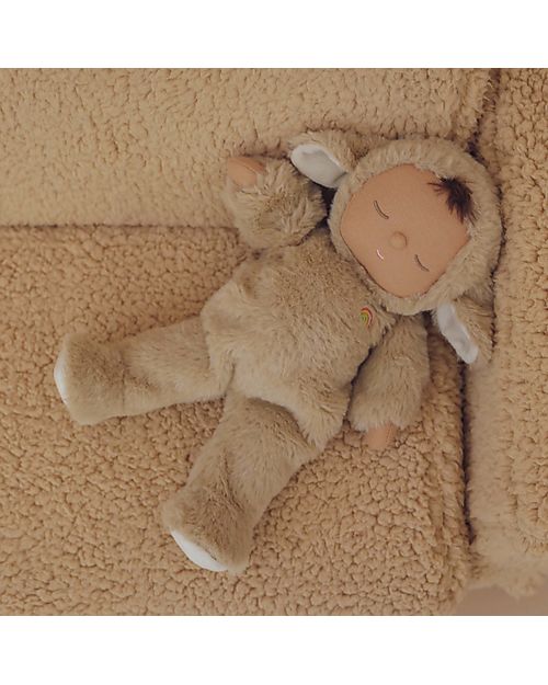 Olli Ella Bambola Cozy Dinkum - Lamby Pip - 35 cm - 100% Cotone - Grigio Caldo Bambole
