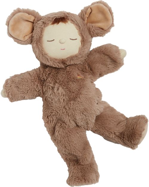 Olli Ella Bambola Cozy Dinkum - Mousy Pickle - 37 cm - 100% Cotone - Biscotto Bambole
