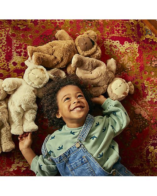 Olli Ella Bambola Cozy Dinkum - Mousy Pickle - 37 cm - 100% Cotone - Biscotto Bambole