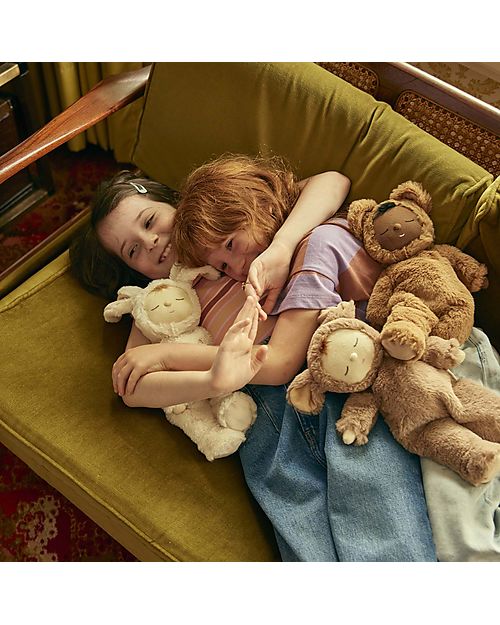 Olli Ella Bambola Cozy Dinkum - Mousy Pickle - 37 cm - 100% Cotone - Biscotto Bambole