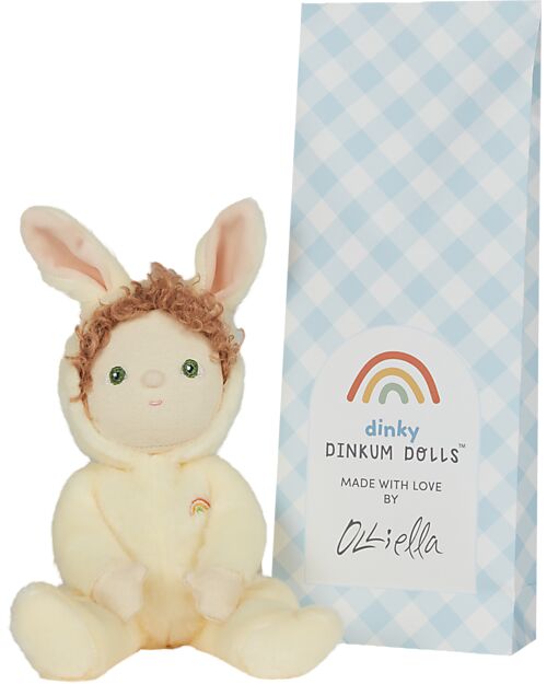 Olli Ella Bambola Dinky Dinkum - Babbit Bunny - Famiglia di Coniglietti - Crema Bambole