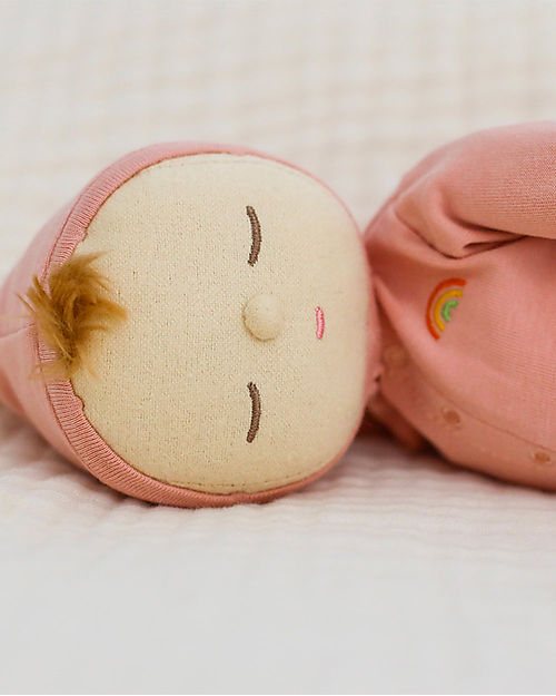 Olli Ella Bambola Dozy Dinkum Doll - Moppet - 32 cm - 100% Cotone - Rosa Bambole