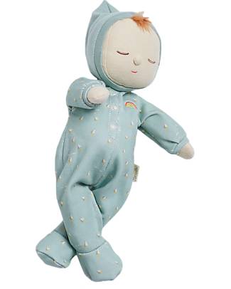 Olli Ella Bambola Dozy Dinkum - Moppet Check - 100% Cotone - Verde Bambole