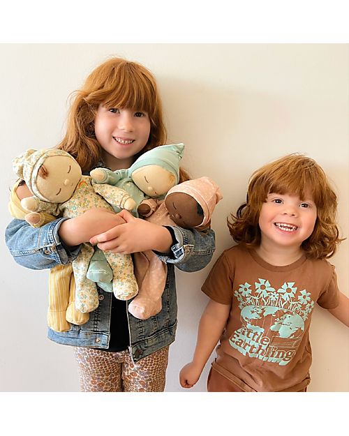 Olli Ella Bambola Dozy Dinkum - Pickle Blossom - 100% Cotone - Crema Bambole