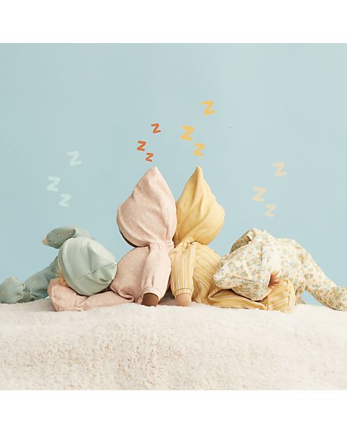 Olli Ella Bambola Dozy Dinkum - Pickle Blossom - 100% Cotone - Crema Bambole