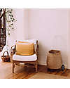 Olli Ella Big Luggy - Cesto Portagiochi Grande con Ruote - Naturale - 100% Rattan Naturale Cestini in Vimini