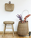 Olli Ella Big Luggy, Cesto Portagiochi Grande con Ruote, Naturale - Fair trade, fatto a mano! Contenitori Porta Giochi