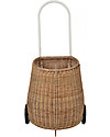 Olli Ella Big Luggy, Cesto Portagiochi Grande con Ruote, Naturale - Fair trade, fatto a mano! Contenitori Porta Giochi