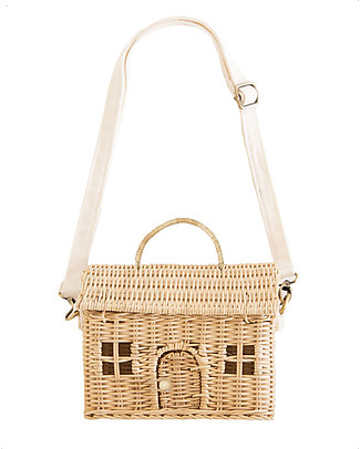Olli Ella Borsetta in Rattan Casa Color Paglia - 21x19x10 cm Borse Pic Nic