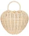 Olli Ella Borsetta in Rattan Luvya - Cuore - Color Paglia Portamonete