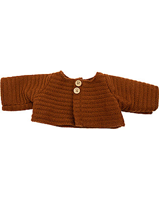 Olli Ella Cardigan per Bambola Dinkum - Marrone Castagna Accessori Bambole