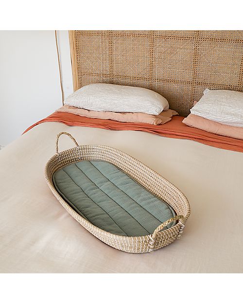 Olli Ella Cestino Fasciatoio Reva - Naturale - 6 kg - Fatto a mano! Fasciatoi