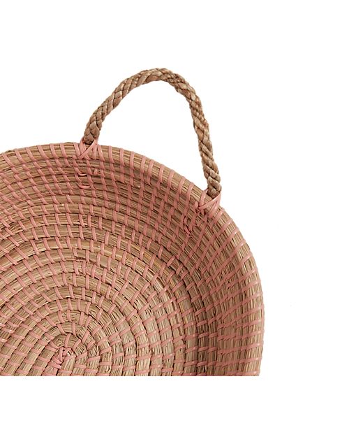 Olli Ella Cestino Fasciatoio Reva - Rosa - 6 kg - Fatto a mano! Fasciatoi