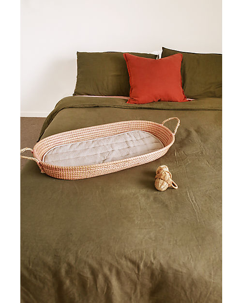 Olli Ella Cestino Fasciatoio Reva - Rosa - 6 kg - Fatto a mano! Fasciatoi