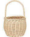 Olli Ella Cestino in Rattan Big - Berry - Color Paglia -Fatto a Mano! Cestini in Vimini