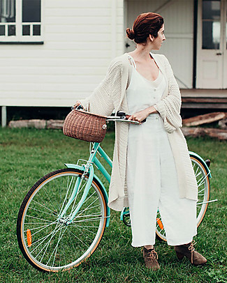 Olli Ella Cestino in Rattan Chari Mama 28 x 19 x 18 cm, Naturale - Da borsa a cestino per bici! Borse Shopper