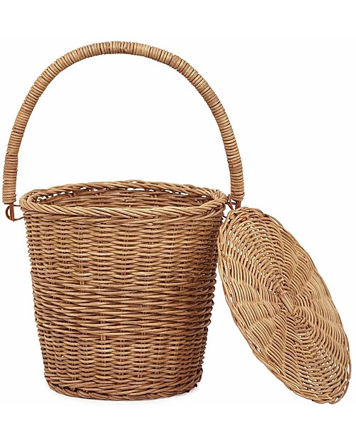 Olli Ella Cestino in Rattan - Mosey - Fatto a Mano! unisex (bambini)