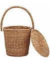 Olli Ella Cestino in Rattan Grande - Mele - Fatto a Mano! Contenitori Porta Giochi