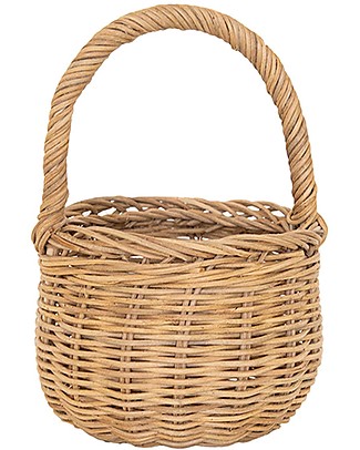 Olli Ella Cestino in Rattan Mini - Berry - Fatto a Mano! Contenitori Portaoggetti