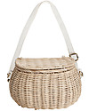 Olli Ella Cestino in Rattan Mini Chari 20 x 16 x 13 cm, Paglia - Da borsa a cestino per bici! Trousse e Pochette
