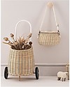 Olli Ella Cestino in Rattan Mini Chari 20 x 16 x 13 cm, Paglia - Da borsa a cestino per bici! Trousse e Pochette