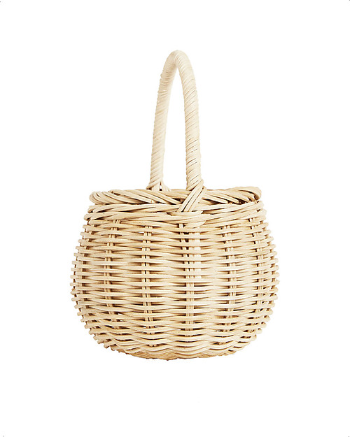 Olli Ella Cestino in Rattan Small - Fatto a Mano - Dorato Cestini in Vimini