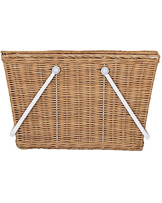 Olli Ella Cestino Piki Large - Naturale 20 x 20 x 33 cm - Fatto a Mano! Contenitori Portaoggetti