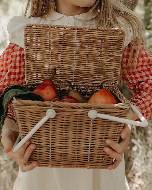 Olli Ella Cestino Piki, Naturale 23 x 15 x 15 cm - Fair trade, fatto a mano! Contenitori Porta Giochi