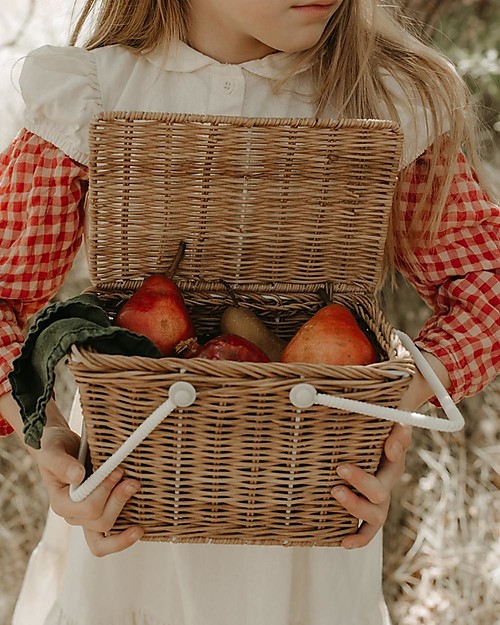 Olli Ella Cestino Piki, Naturale 23 x 15 x 15 cm - Fair trade, fatto a mano! Contenitori Porta Giochi