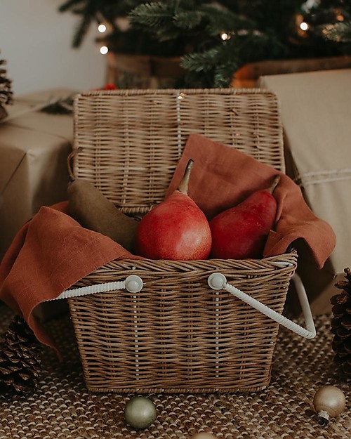 Olli Ella Cestino Piki, Naturale 23 x 15 x 15 cm - Fair trade, fatto a mano! Contenitori Porta Giochi