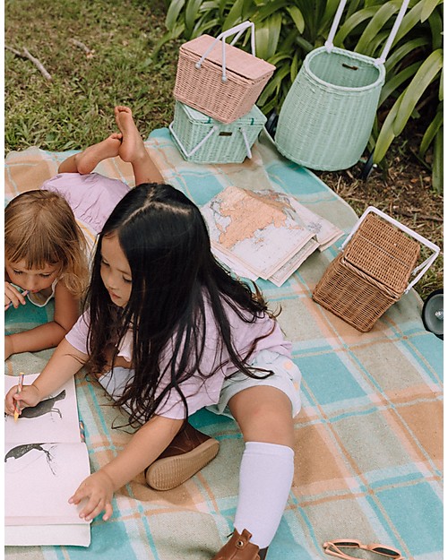 Olli Ella Cestino Piki, Naturale 23 x 15 x 15 cm - Fair trade, fatto a mano! Contenitori Porta Giochi