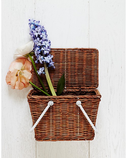 Olli Ella Cestino Piki, Naturale 23 x 15 x 15 cm - Fair trade, fatto a mano! Contenitori Porta Giochi