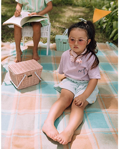 Olli Ella Cestino Piki, Rosa 23 x 15 x 15 cm - Fair trade, fatto a mano! Cestini in Vimini