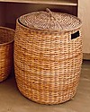 Olli Ella Cestino Portaoggetti in Rattan - Toscano - con Coperchio - Fatto a Mano! Contenitori Portaoggetti