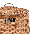 Olli Ella Cestino Portaoggetti in Rattan - Toscano - con Coperchio - Fatto a Mano! Contenitori Portaoggetti