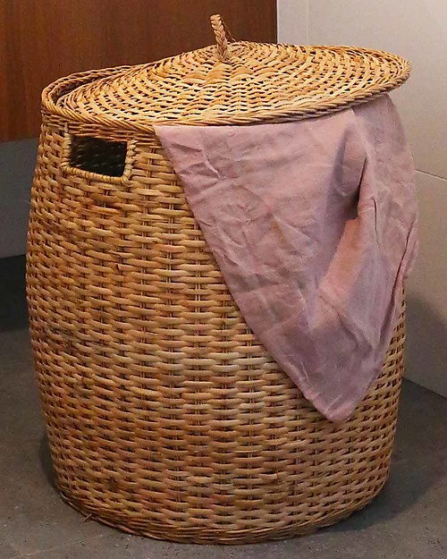 Olli Ella Cestino Portaoggetti in Rattan - Toscano - con Coperchio - Fatto a Mano! Contenitori Portaoggetti