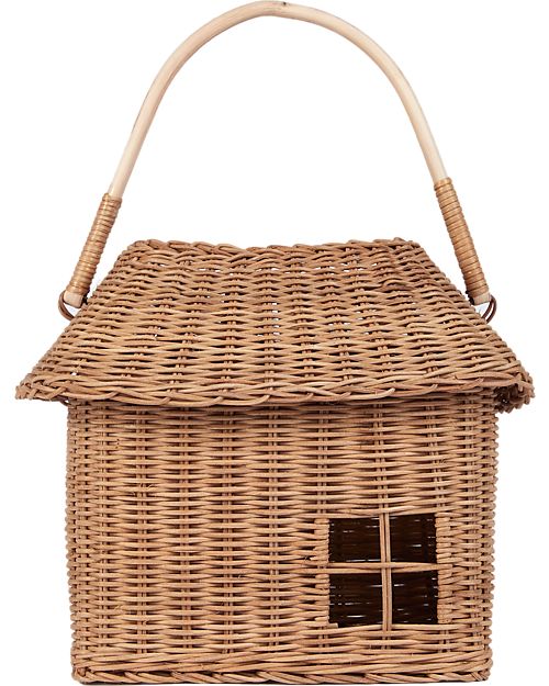 Olli Ella Cesto Portagiochi Grande - 100% Rattan - Naturale Cestini in Vimini