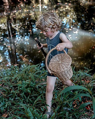 Olli Ella Cesto Portaoggetti Apple Piccolo - Fair trade, fatto a mano! Contenitori Porta Giochi