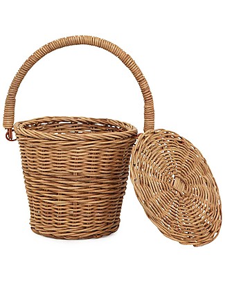 Olli Ella Cesto Portaoggetti Apple Piccolo - Fair trade, fatto a mano! Contenitori Porta Giochi