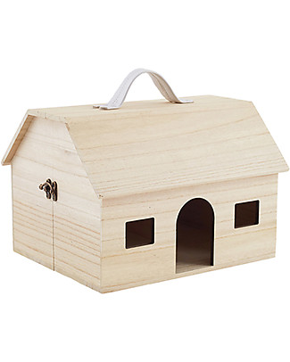 Olli Ella Fienile in Legno Naturale - Holdie - Leggero e Trasportabile Case delle Bambole