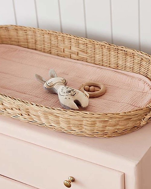 Olli Ella Inserto Deluxe per Cestino Fasciatoio, Rosa - Cotone bio Fasciatoi