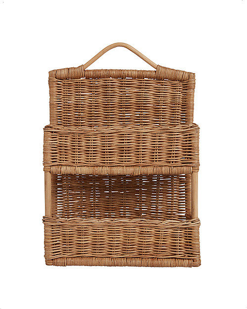 Olli Ella Mensola da Parete - Rattan - 26x10x39 cm Mensole