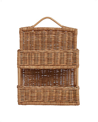 Olli Ella Mensola da Parete - Rattan - 26x10x39 cm Mensole